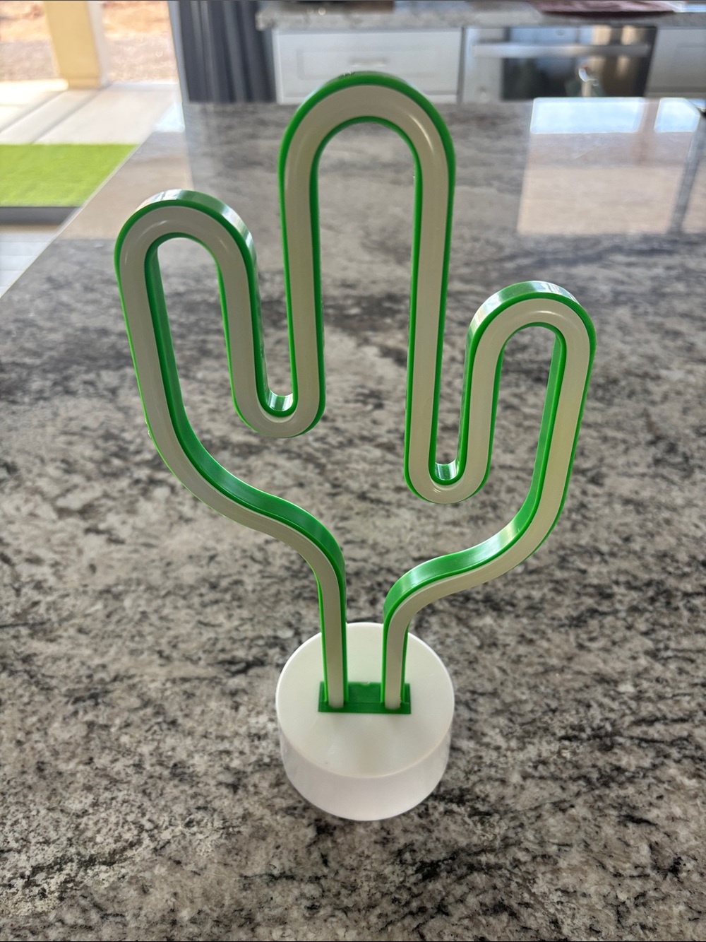 Neon Light Desk Cactus